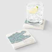 Smile Crocodile Steinuntersetzer (Seitenansicht)