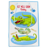 Smile Crocodile wird gut Mittlere Geschenktüte (Vorderseite)