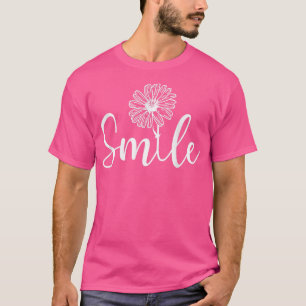 Smile Daisy Blume Floral Positive Frühjahrsgarten T-Shirt