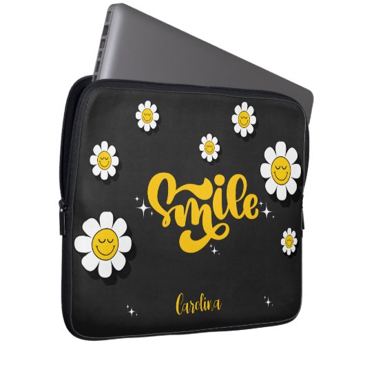 Smile Daisy Garten individuell anpassbar Laptopschutzhülle (Vorne Rechts)