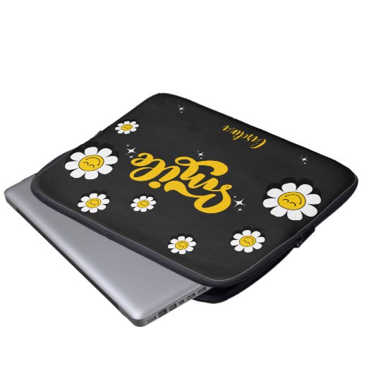 Smile Daisy Garten individuell anpassbar Laptopschutzhülle (Vorne Knopf)