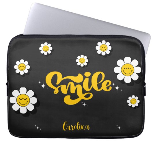 Smile Daisy Garten individuell anpassbar Laptopschutzhülle (Vorderseite)