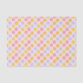 Smile Daisy Niedlich Groovy Retro Seidenpapier (Vorderseite)