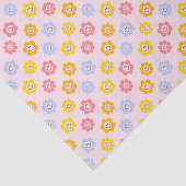 Smile Daisy Niedlich Groovy Retro Seidenpapier (Ausschnitt)