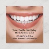 Smile Dentist Office Termin Visitenkarten Quadratische Visitenkarte (Vorderseite)