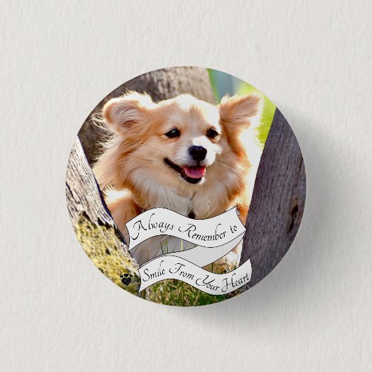 Smile Dog Button (Vorderseite)