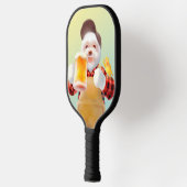 Smile Dog Drinking Beer Shot Glass Jigsaw Puzzle Pickleball Schläger (Links)