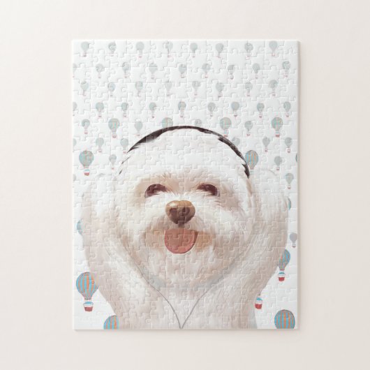 Smile Dog hören Musik mit Headphone Puzzle (Vertikal)