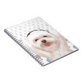 Smile Dog Musik hören mit Headphone Notebo Notizblock (Rechte Seite)