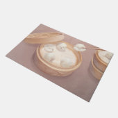 Smile Dog - Xiao Long Bao Delight Fußmatte (Schrägansicht)