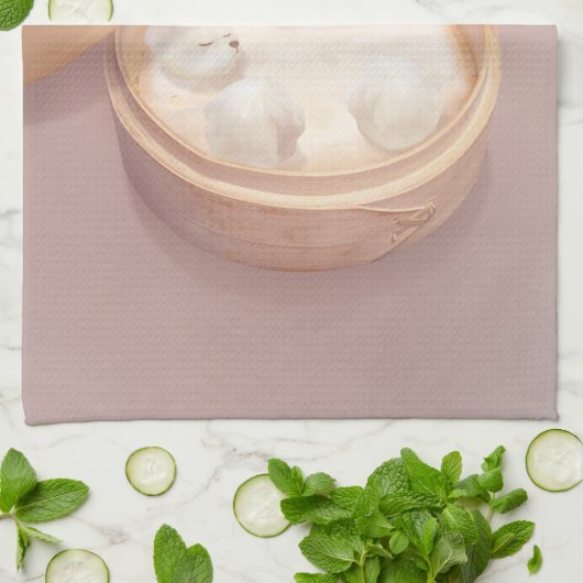 Smile Dog - Xiao Long Bao Delight Geschirrtuch (Gefaltet)