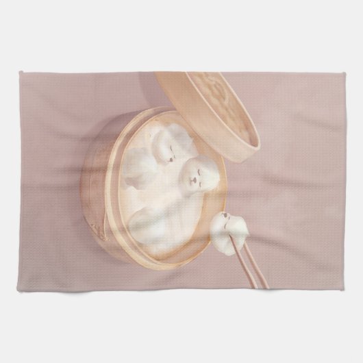 Smile Dog - Xiao Long Bao Delight Geschirrtuch (Horizontal)