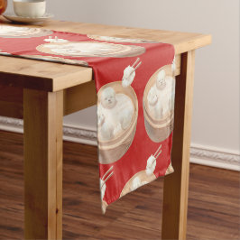 Smile Dog - Xiao Long Bao Delight Kurzer Tischläufer