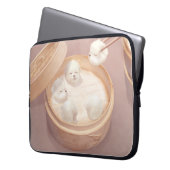 Smile Dog - Xiao Long Bao Delight Laptopschutzhülle (Vorderseite Links)