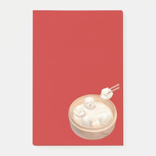 Smile Dog - Xiao Long Bao Delight Post-it Klebezettel (Vorderseite)