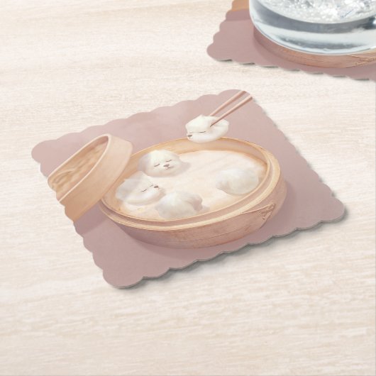 Smile Dog - Xiao Long Bao Delight Untersetzer (angewinkelt)