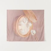 Smile Dog - Xiao Long Bao Delight Wandteppich (Vorderseite (Horizontal))