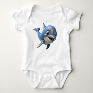 Smile Dolphin Baby Strampler