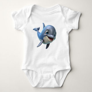 Smile Dolphin Baby Strampler