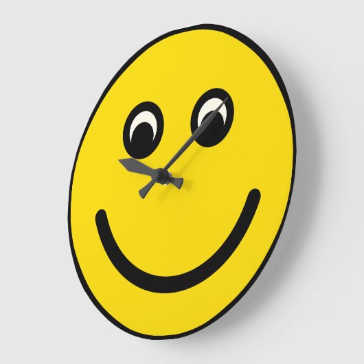 Smile Emoji Clock Große Wanduhr (Winkel)