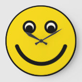 Smile Emoji Clock Große Wanduhr (Vorderseite)