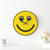 Smile Emoji Clock Große Wanduhr (Zuhause)