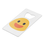 Smile Emoji Geldbeutel Flaschenöffner (Vorderseite Schrägansicht)