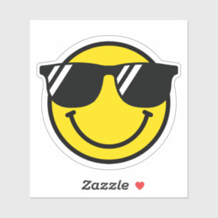 Smile Emoji Happy Face Sonnenbrille Cool Spaß Aufkleber
