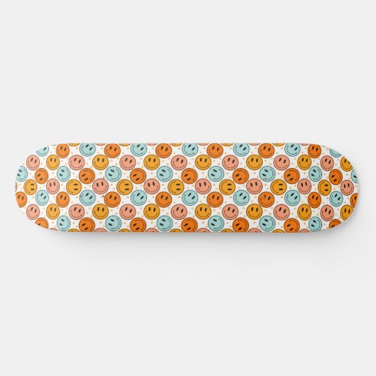 Smile Emoji Pattern Skateboard (Horizontal)