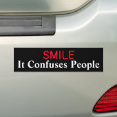 SMILE Es verwirrt Menschen Autoaufkleber (Auf Auto)