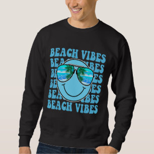 Smile Face Beach Vibes Matching Sommer Sweatshirt