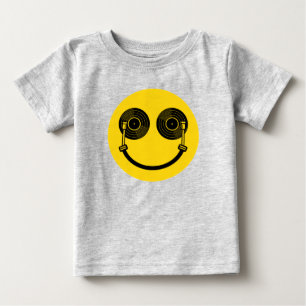 Smile Face Disk Jockey DJ Baby T-shirt