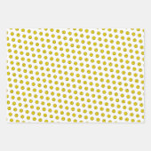 Smile Face Emojis Happy Yellow Polka Dot Fun Geschenkpapier Set (Vorderseite 2)