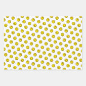 Smile Face Emojis Happy Yellow Polka Dot Fun Geschenkpapier Set (Vorderseite)