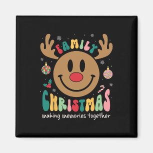 Smile Face Family Christmas 2023 Weihnachten Crew Magnet