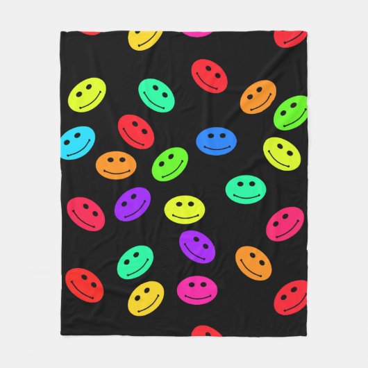 Smile Face Fleece Blanket (Vorderseite)