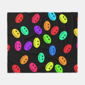 Smile Face Fleece Blanket (Vorderseite (Horizontal))