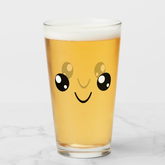 Smile Face Glas (Vorne (Gefüllt))