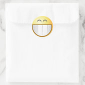 Smile Face Happy Grin Destiny Art Runder Aufkleber (Tasche)