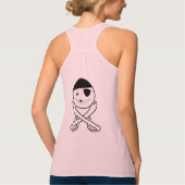 Smile Face Jolly Roger Back Print Women's Tank Top (Rückseite)