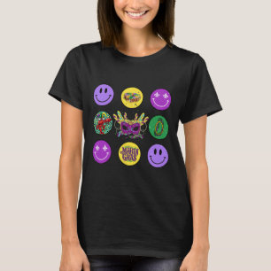 Smile Face Mardi Gras Stimmung Fat Tuesday New Orl T-Shirt