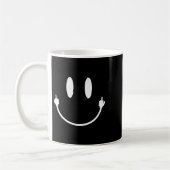 Smile Face Middle Finger Hand Funny Sarcasm Meme S Kaffeetasse (Links)