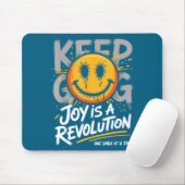 Smile Face Optimism Good Energy Mental Health Awar Mousepad (Mit Mouse)