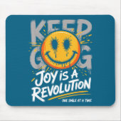 Smile Face Optimism Good Energy Mental Health Awar Mousepad (Vorne)
