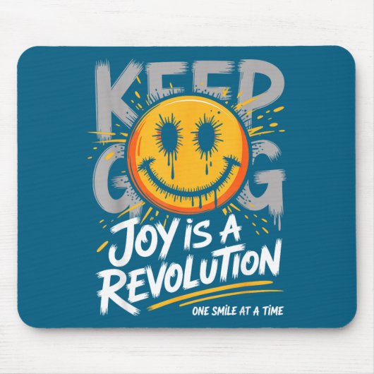 Smile Face Optimism Good Energy Mental Health Awar Mousepad (Vorne)