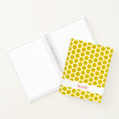 Smile Face Pattern Name Künstler Sketchbook Spaß Notizblock (Innenseite)