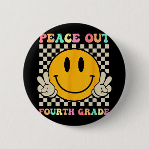 Smile Face Peace Out 4. Klasse CL 2023 Button