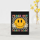 Smile Face Peace Out 4. Klasse CL 2023 Karte (Gelbe Blume)