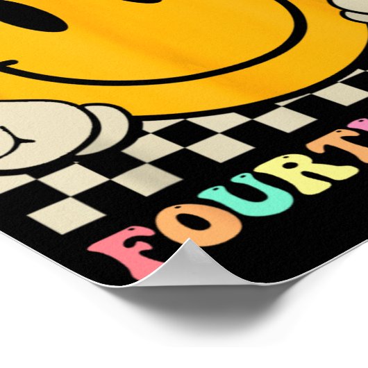 Smile Face Peace Out 4. Klasse CL 2023 Poster (Ecke)