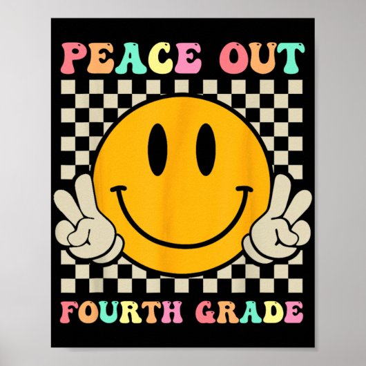 Smile Face Peace Out 4. Klasse CL 2023 Poster (Vorne)